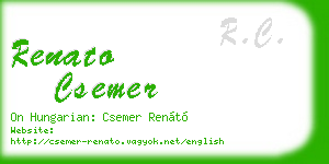 renato csemer business card